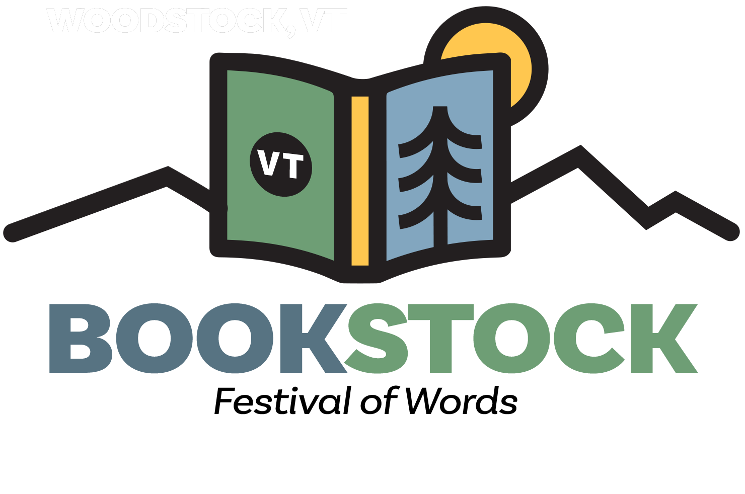 Bookstock — Green Mountain Festival of Words logo