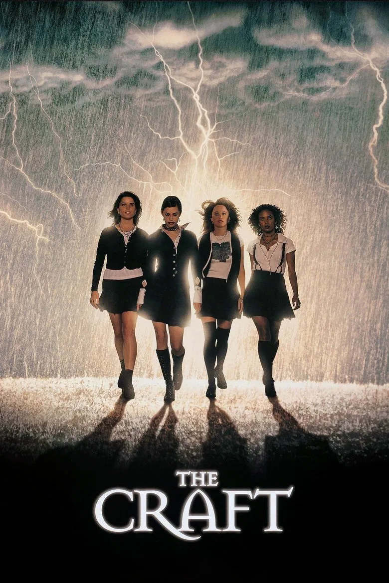 The Craft poster featuring the four teenage girls together, dressed in dark clothing against a moody background, with the film title prominently displayed.